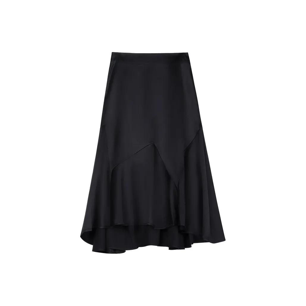 THE SEA LIFE Повседневный длинный юбка женский черный маг