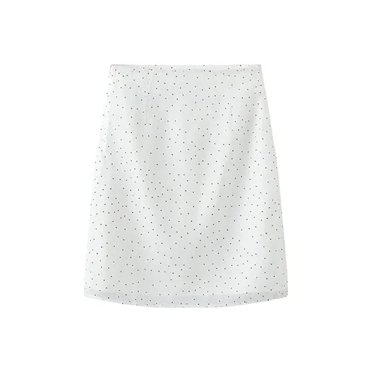 CUBIC Повседневные короткие юбки Женские Белые в горошек
