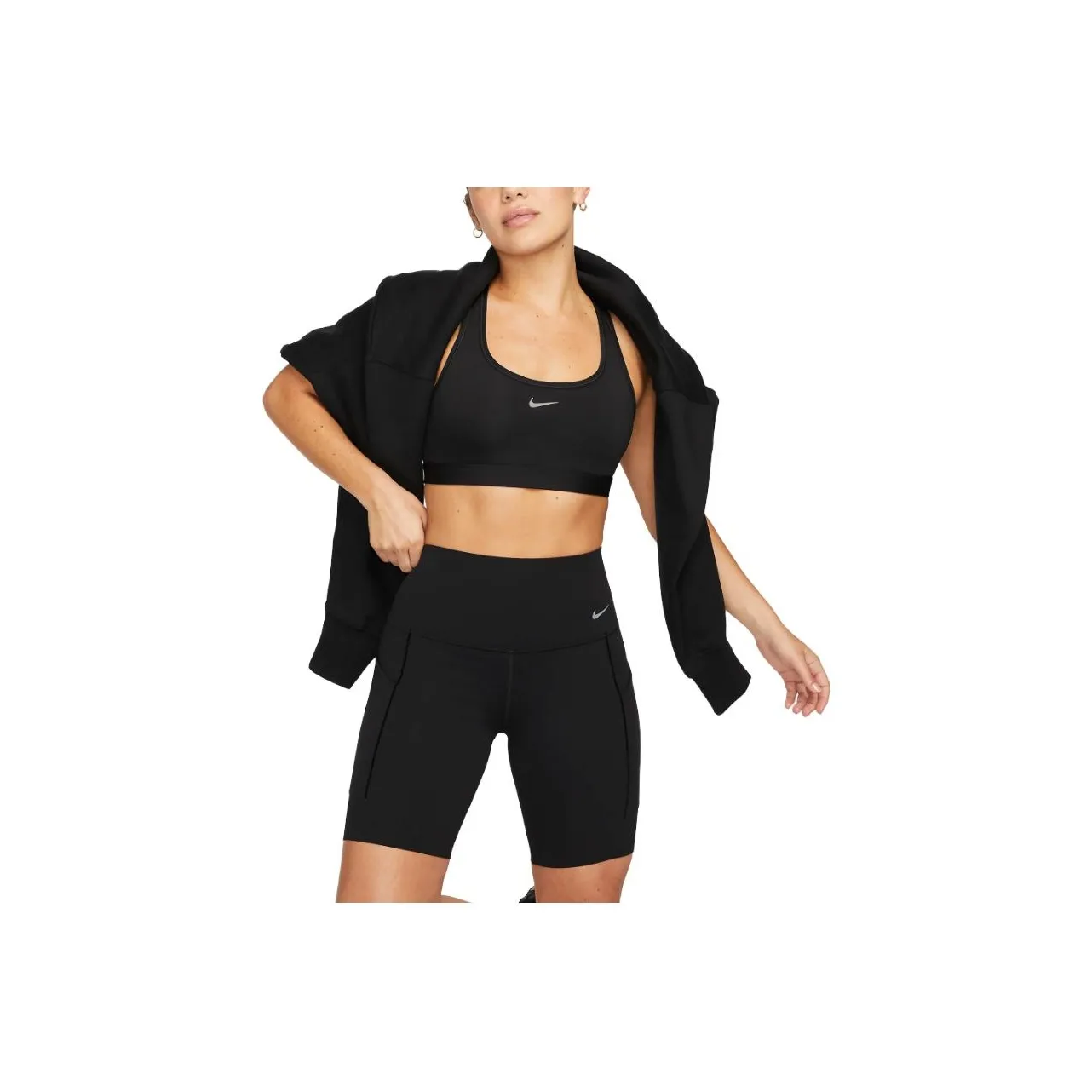 NIKE Черные Женские Спортивные Шорты