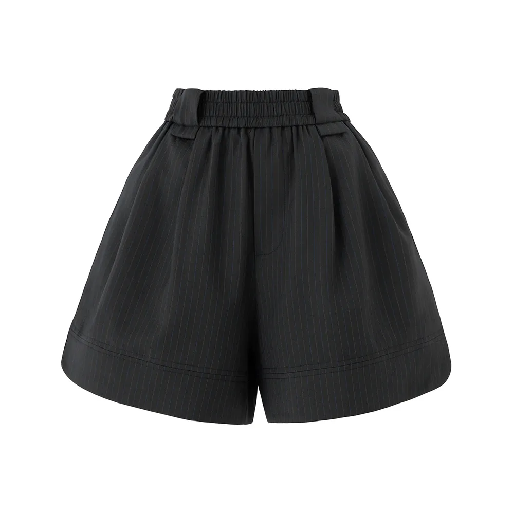 SOON FLOWER Повседневные шорты Женские Черные полосы
