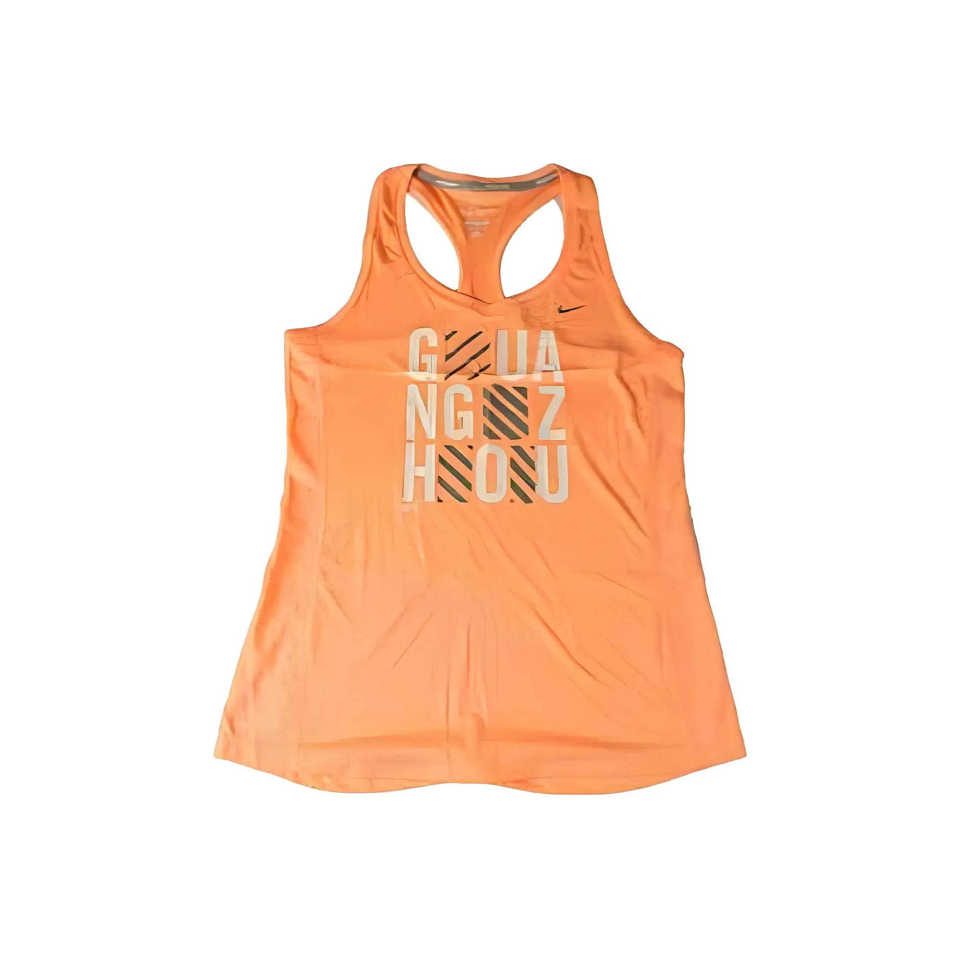 NIKE Апельсиновые Женские Спортивные Майки Без Рукавов