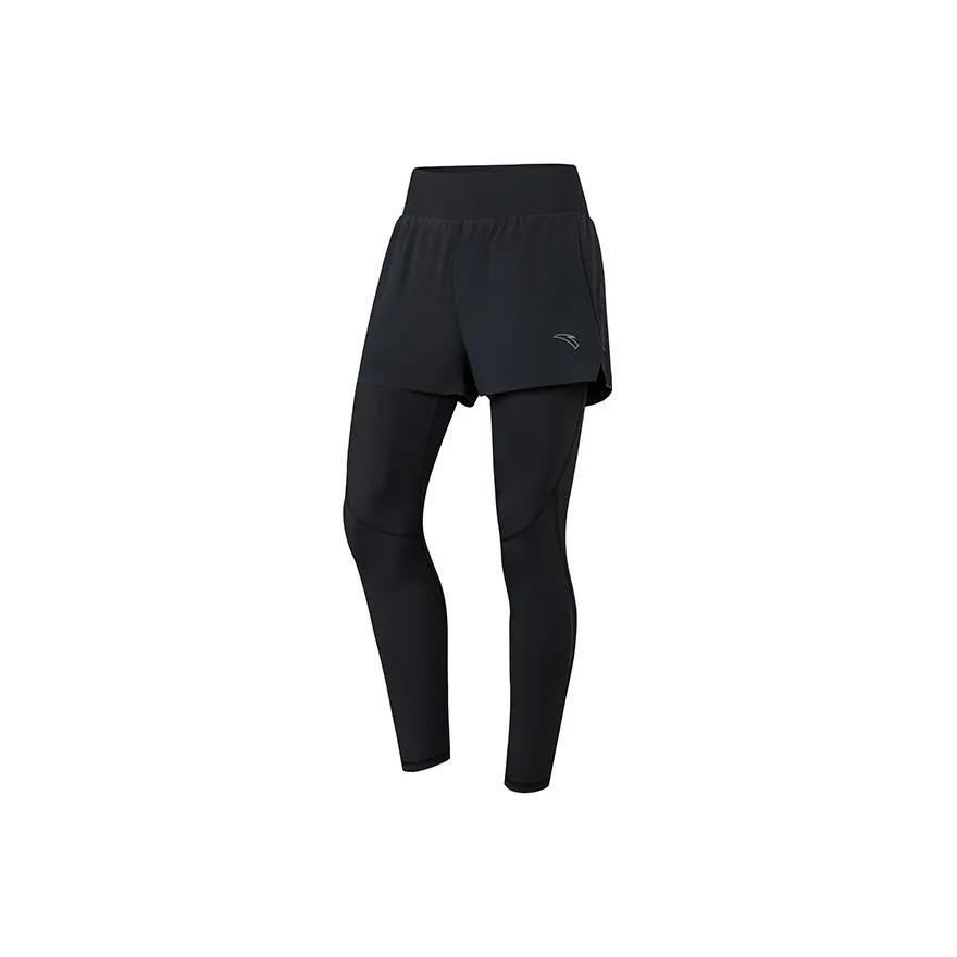 ANTA Running Collection Черные Брюки для бега Женские