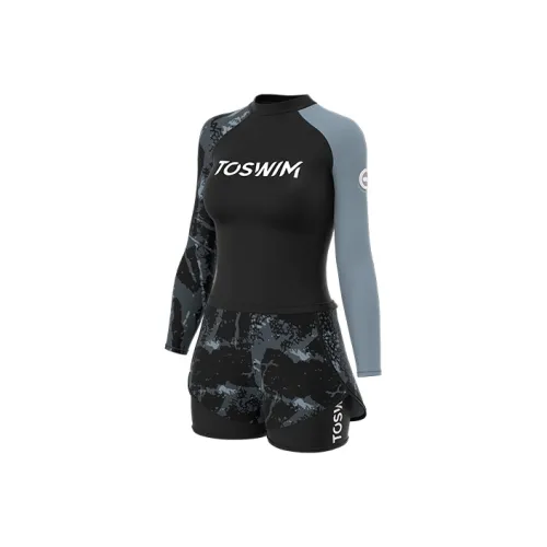 TOSWIM Цветовой блок Леопардовый принт Женские Двухкомпонентные Купальники