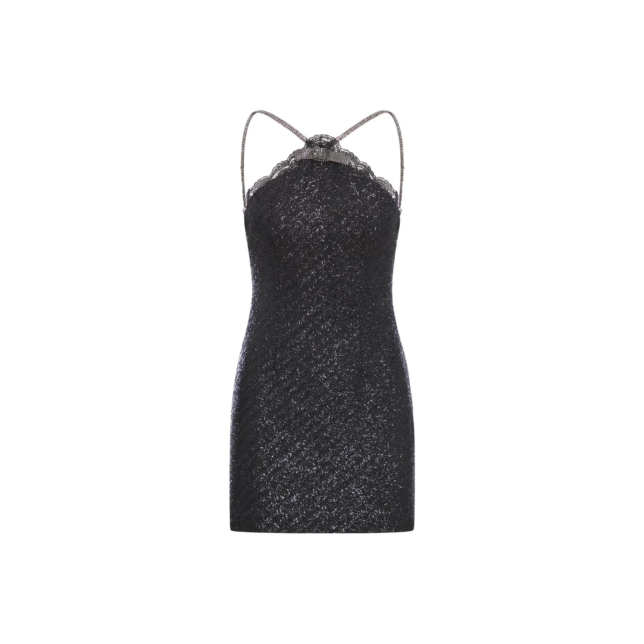 Self Portrait Без рукавов Платье Женское Черное