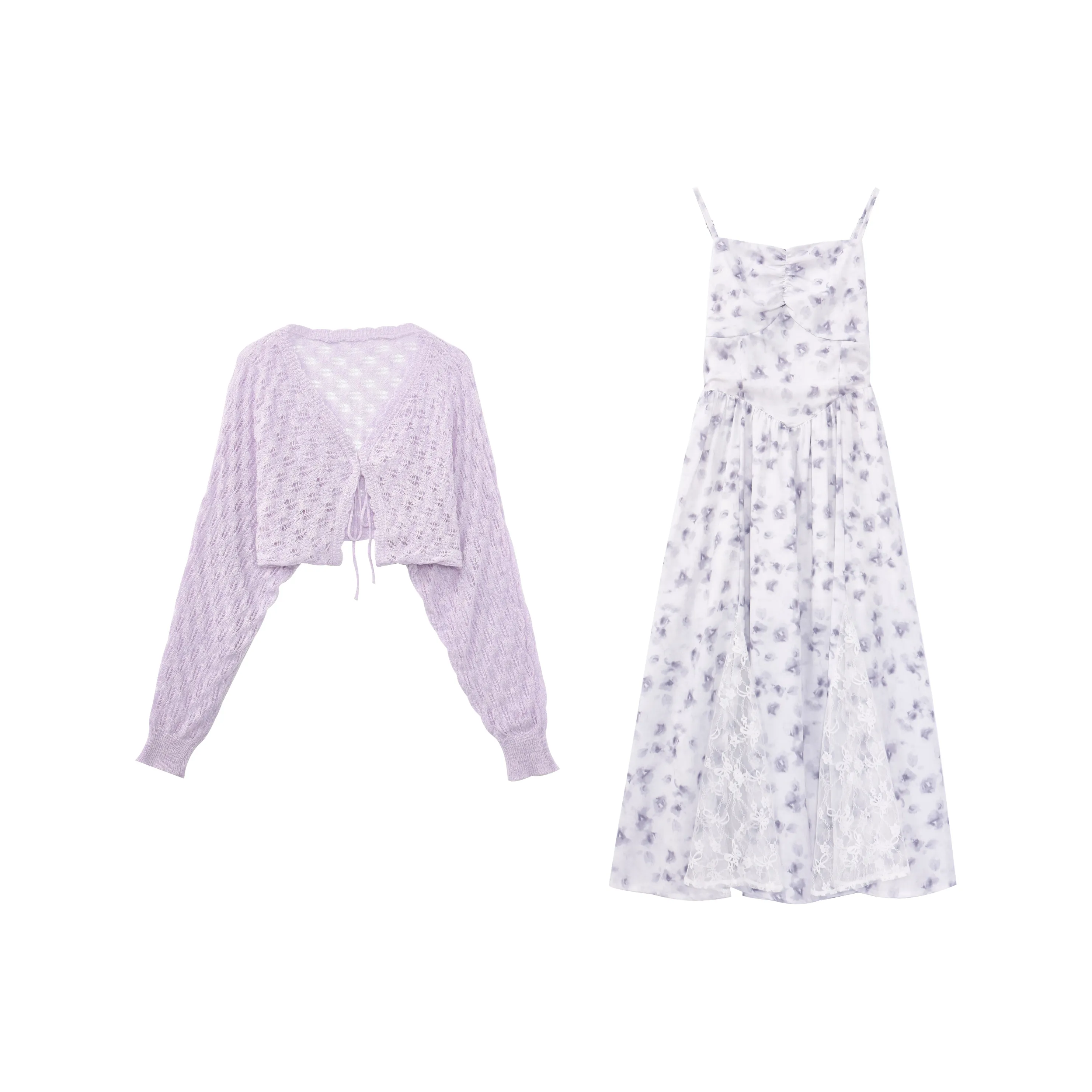 XUANSHU Комплект с юбкой Женские Фиолетовый