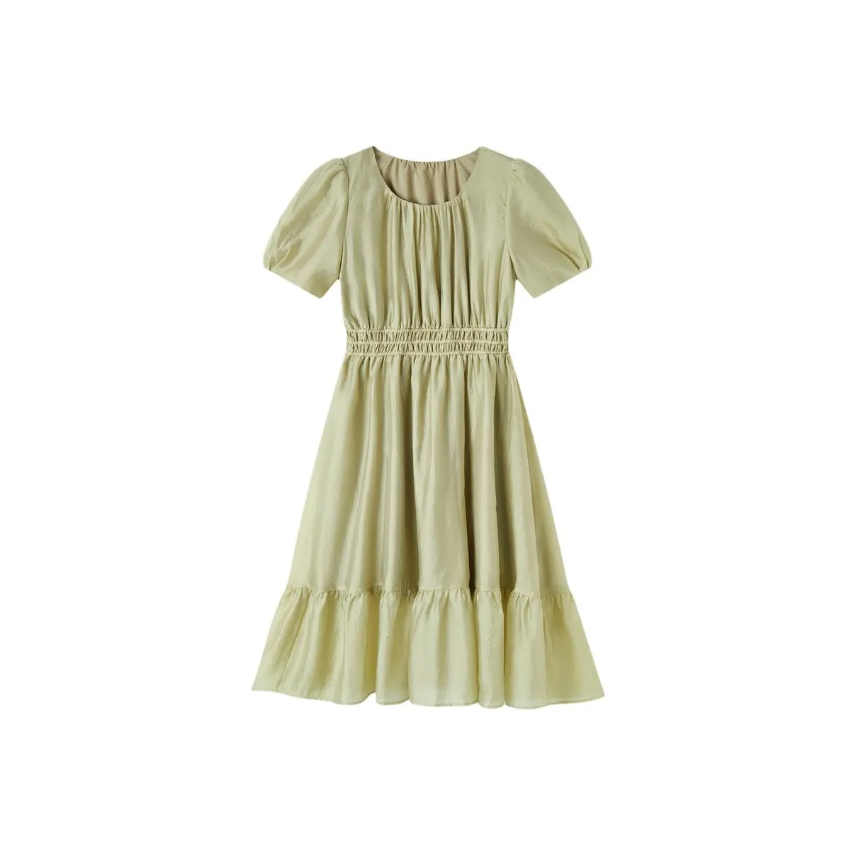 EICHITOO SS24 Short Sleeved Dresses Women's Gray Green