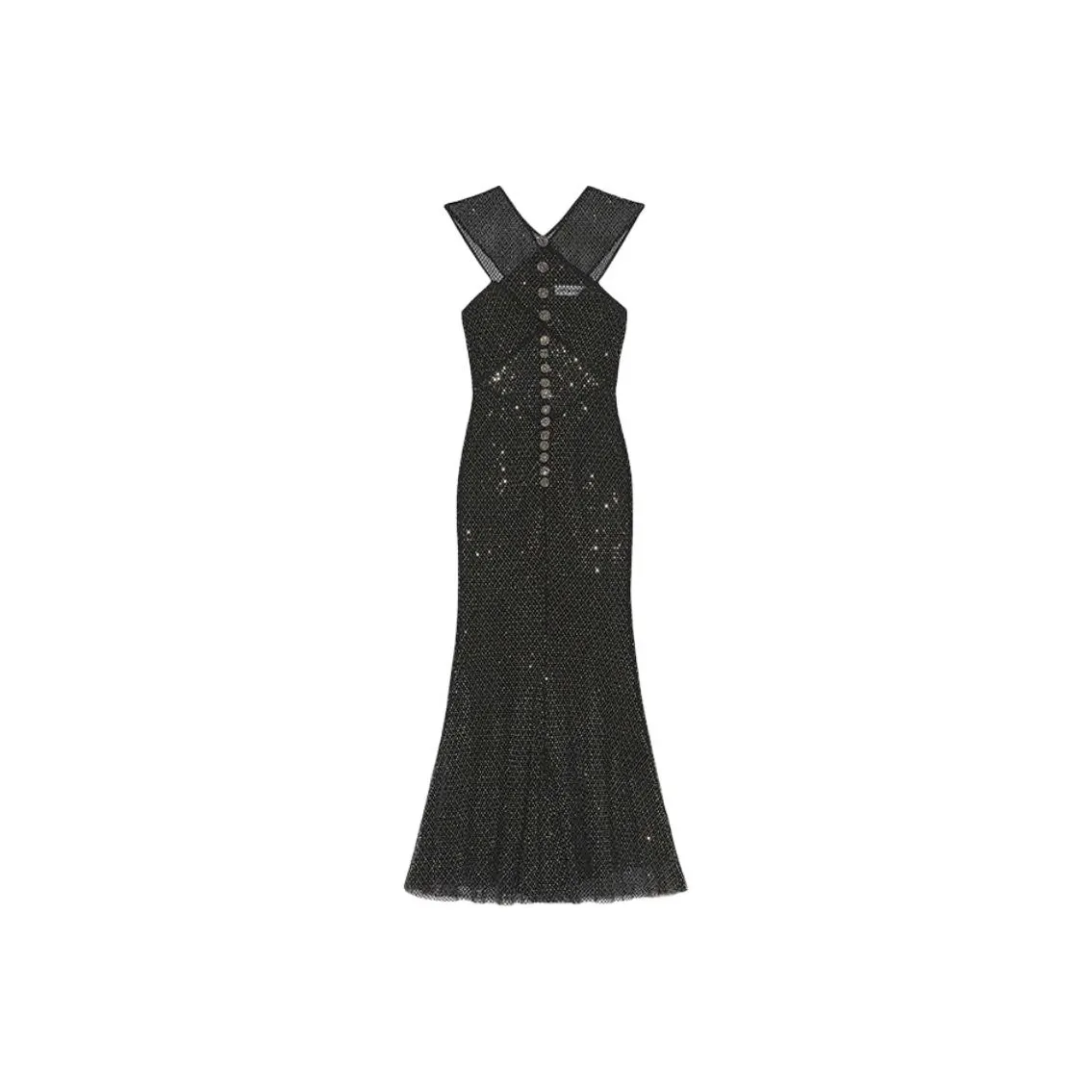 Self portrait Rhinestone embellished Mesh Midi Dress