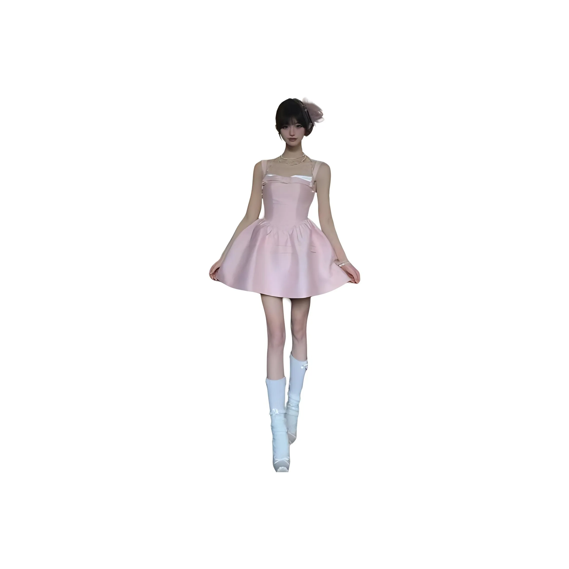 Flowers In Water Slip Платье Женское Розовый