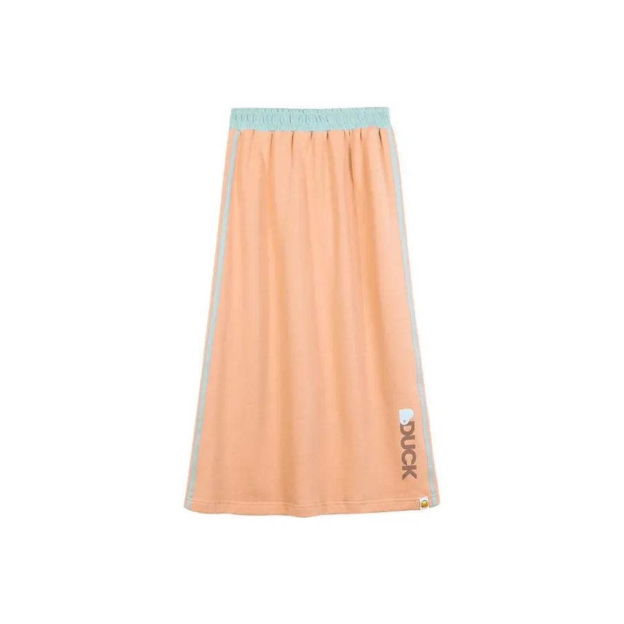 B.Duck Повседневный Длинный Юбка Женские Желтый