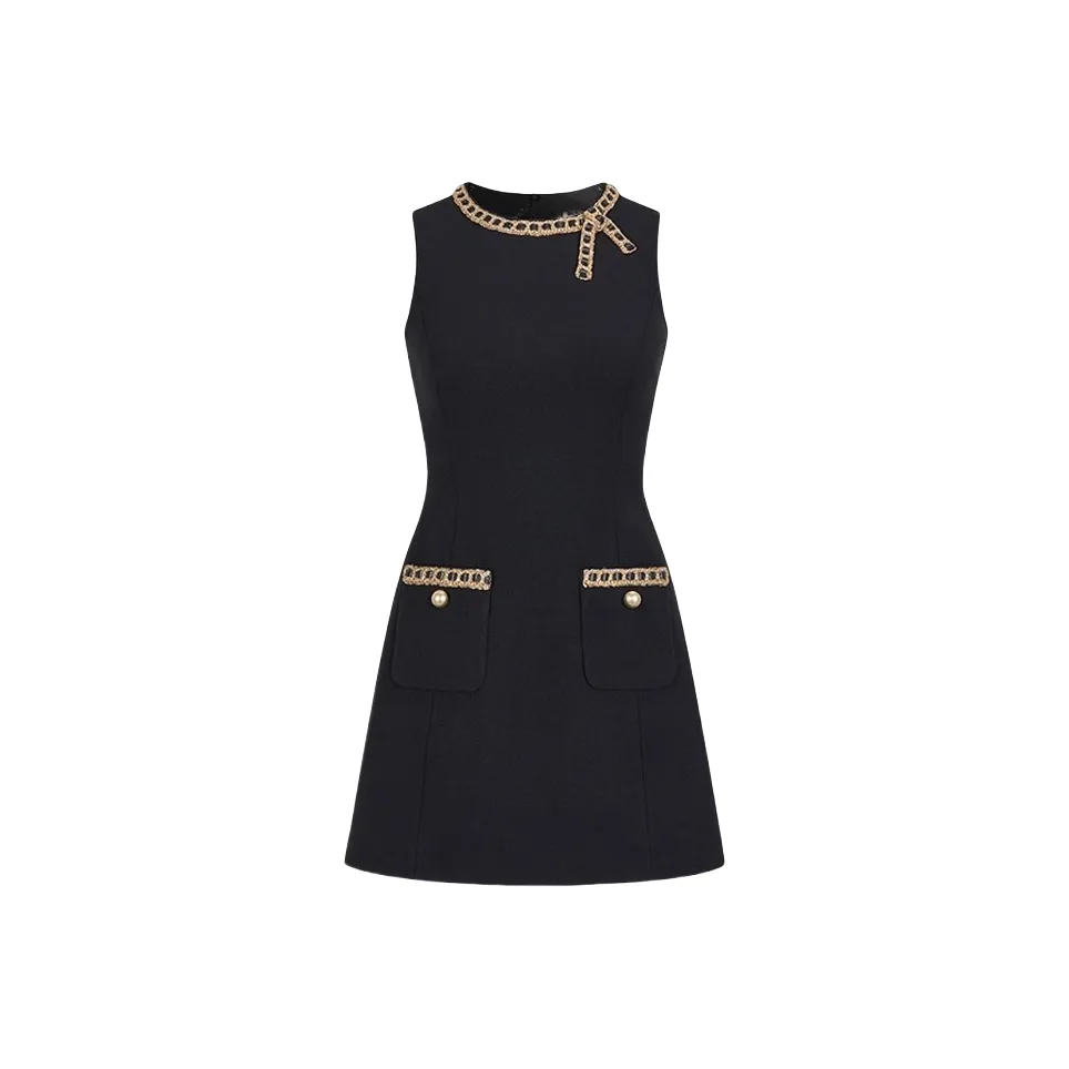 Dear Zhazha Без рукавов Платье Женское Черное