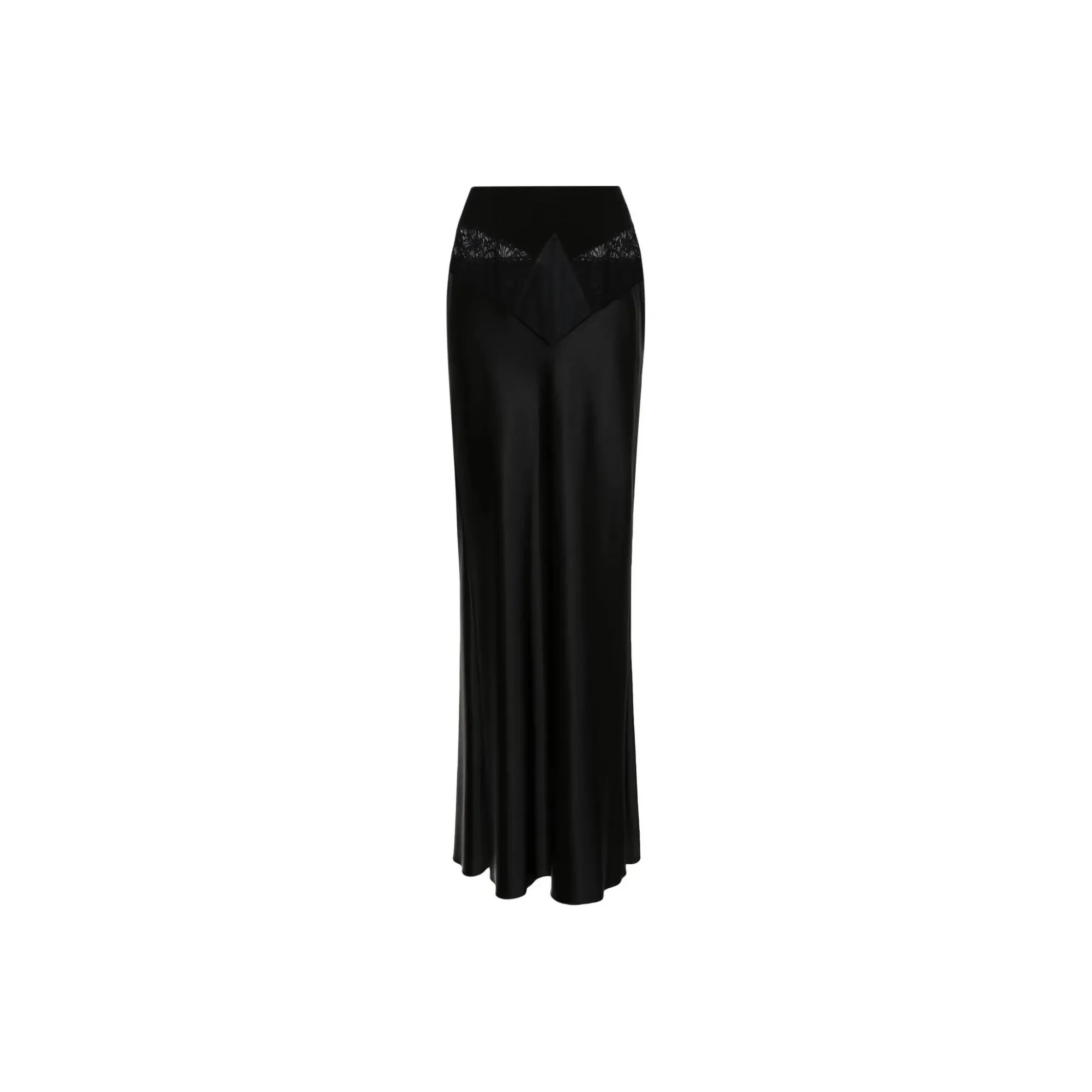 OFF-WHITE Satin Lace Maxi Skirt