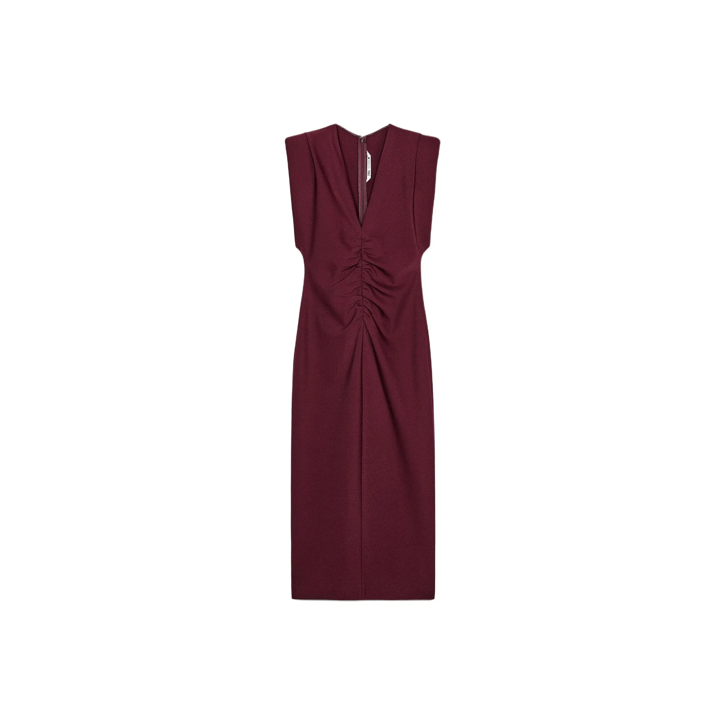 ZARA Valentine's Day Collection Sleeveless Dresses Women's Burgundy