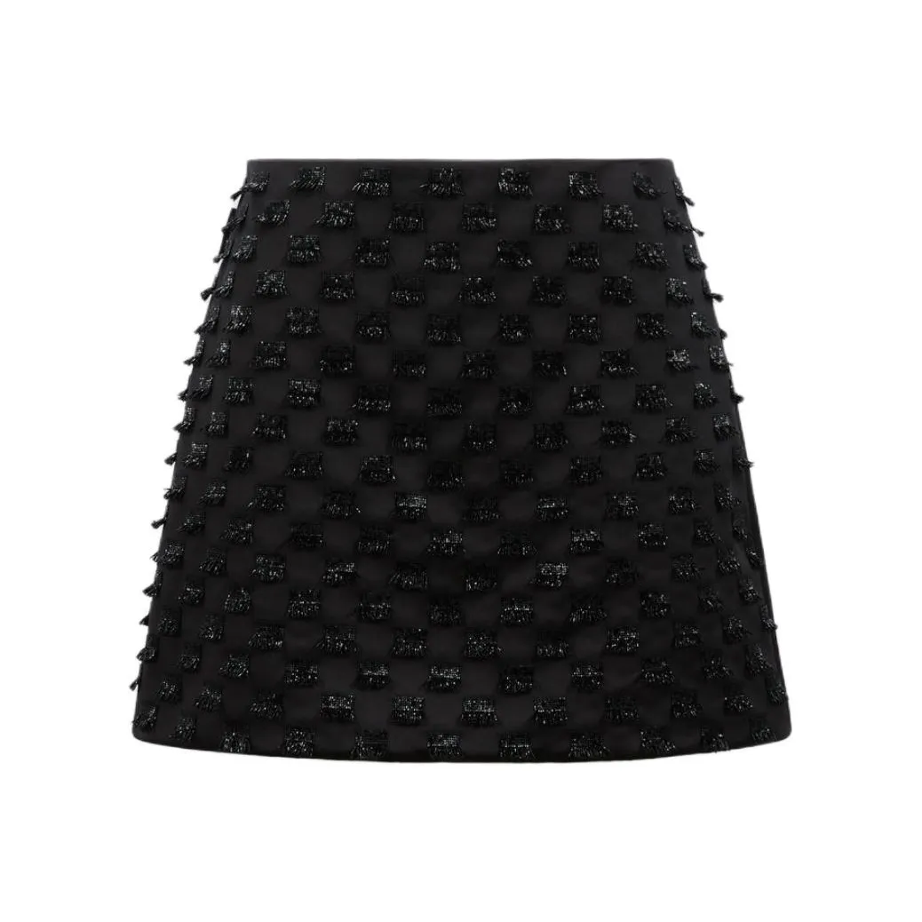 Moncler FW24 Casual Short Skirts Women's Black