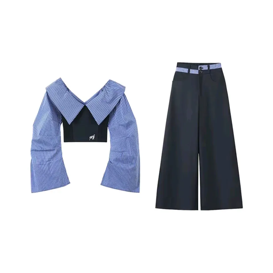 ZCDECO Повседневный костюм женский синий