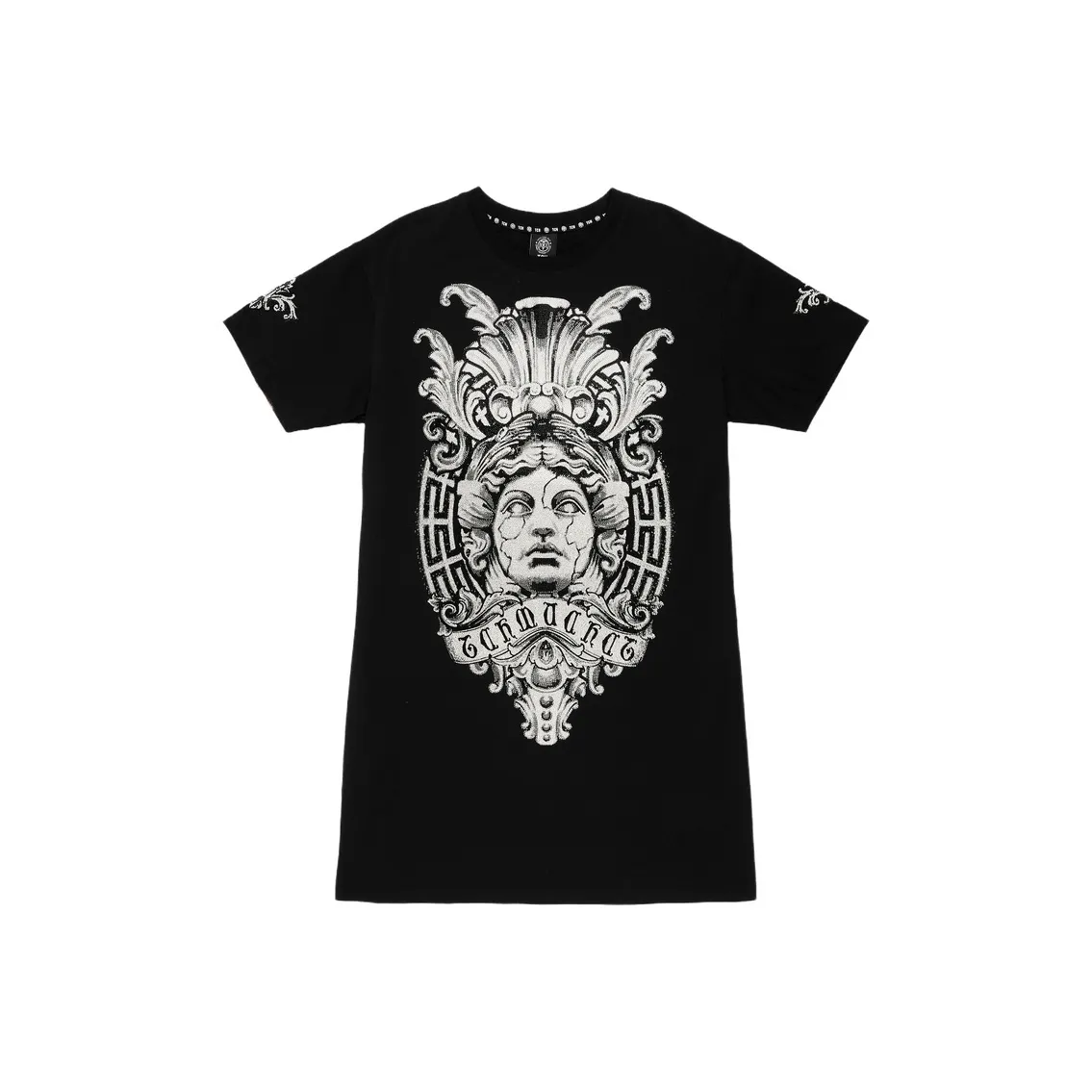 TCH Short Sleeved Dress Women's Black With Silver Logo