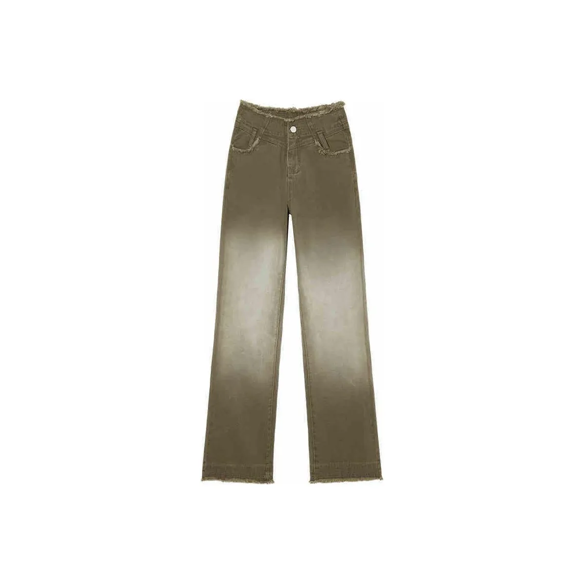 LA CRAWFISH Джинсы Женские Коричнево-зеленые