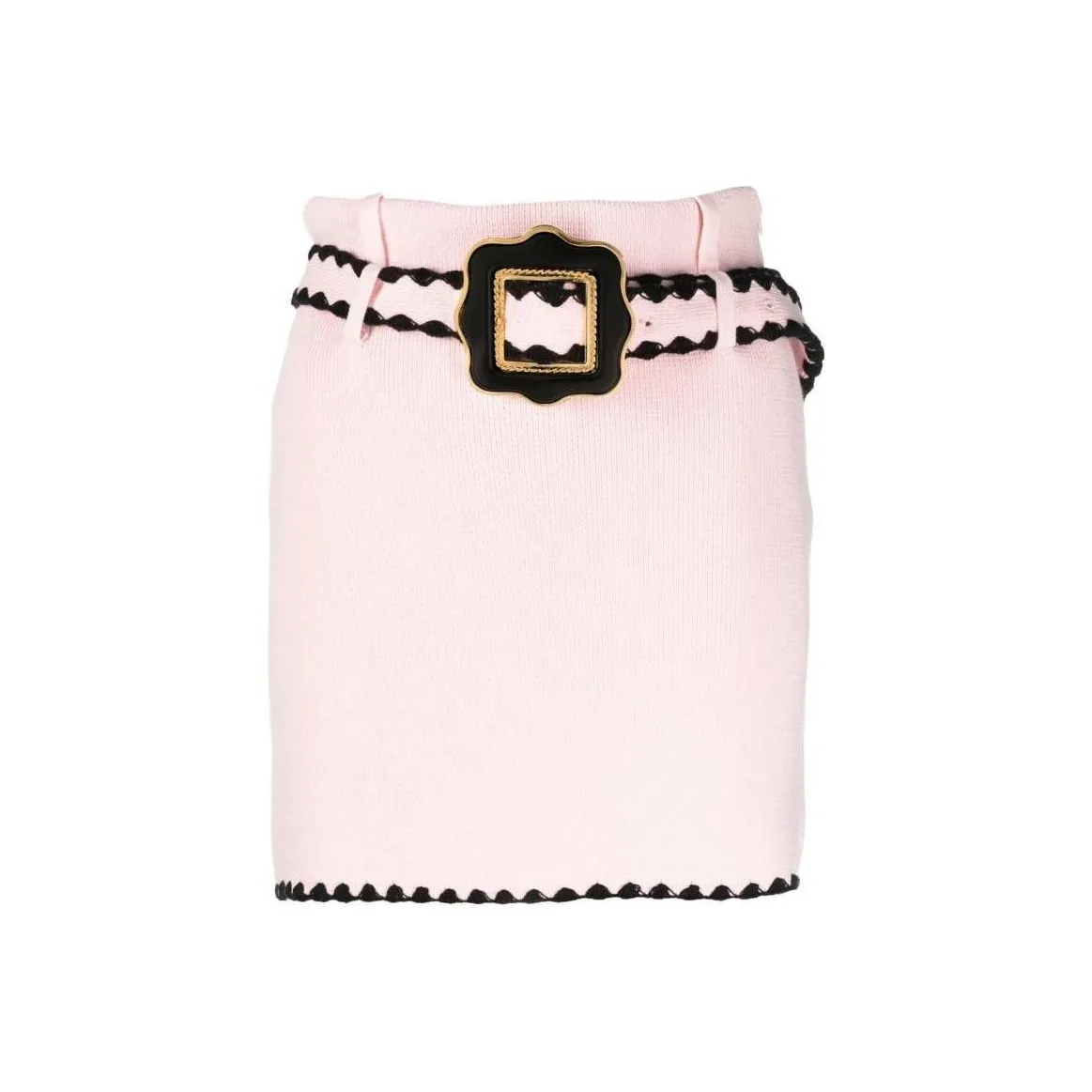 CORMIO Belted High Waisted Mini Skirt