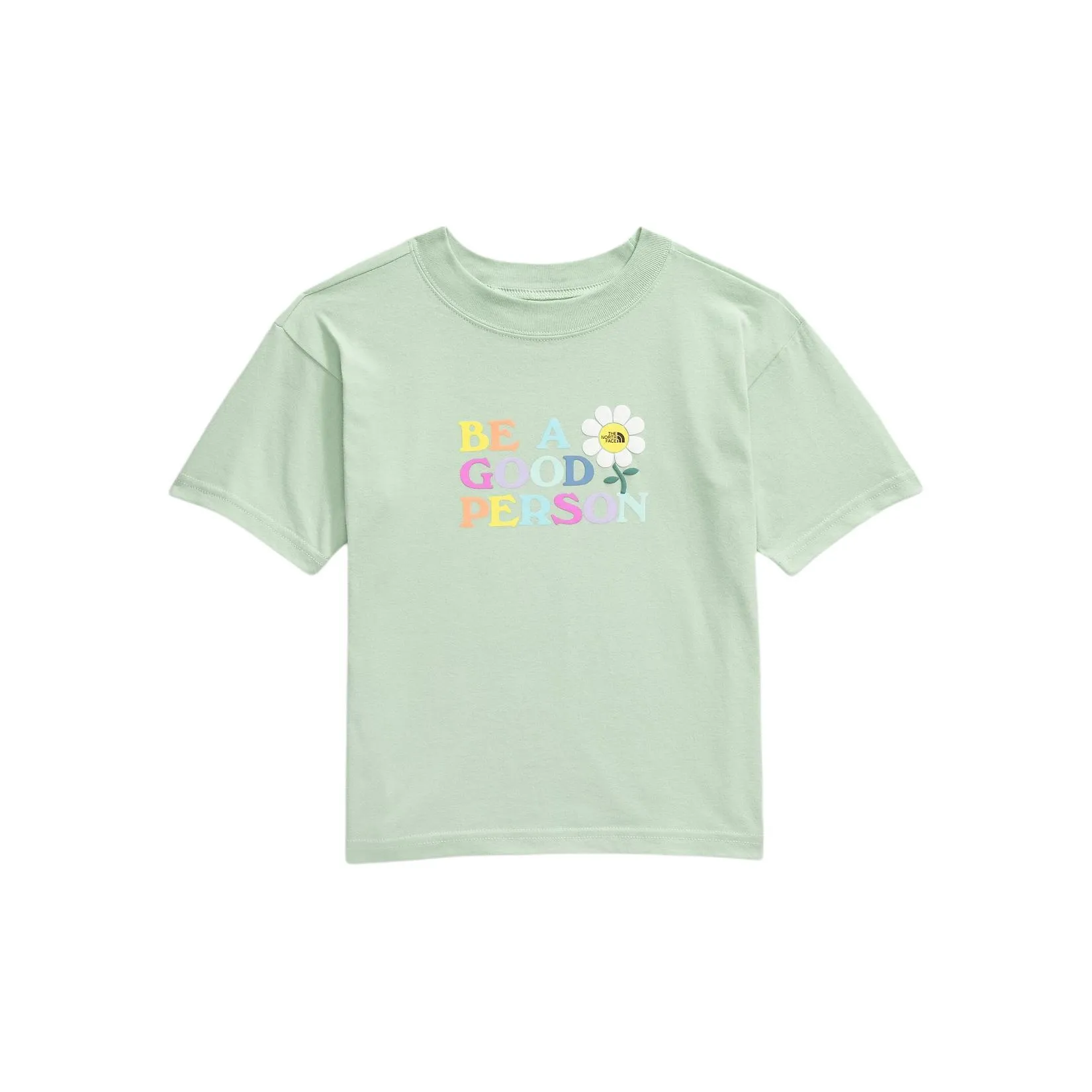 The North Face T-рубашка для детей с коротким рукавом графический принт цвет лайм-зеленый размер детский