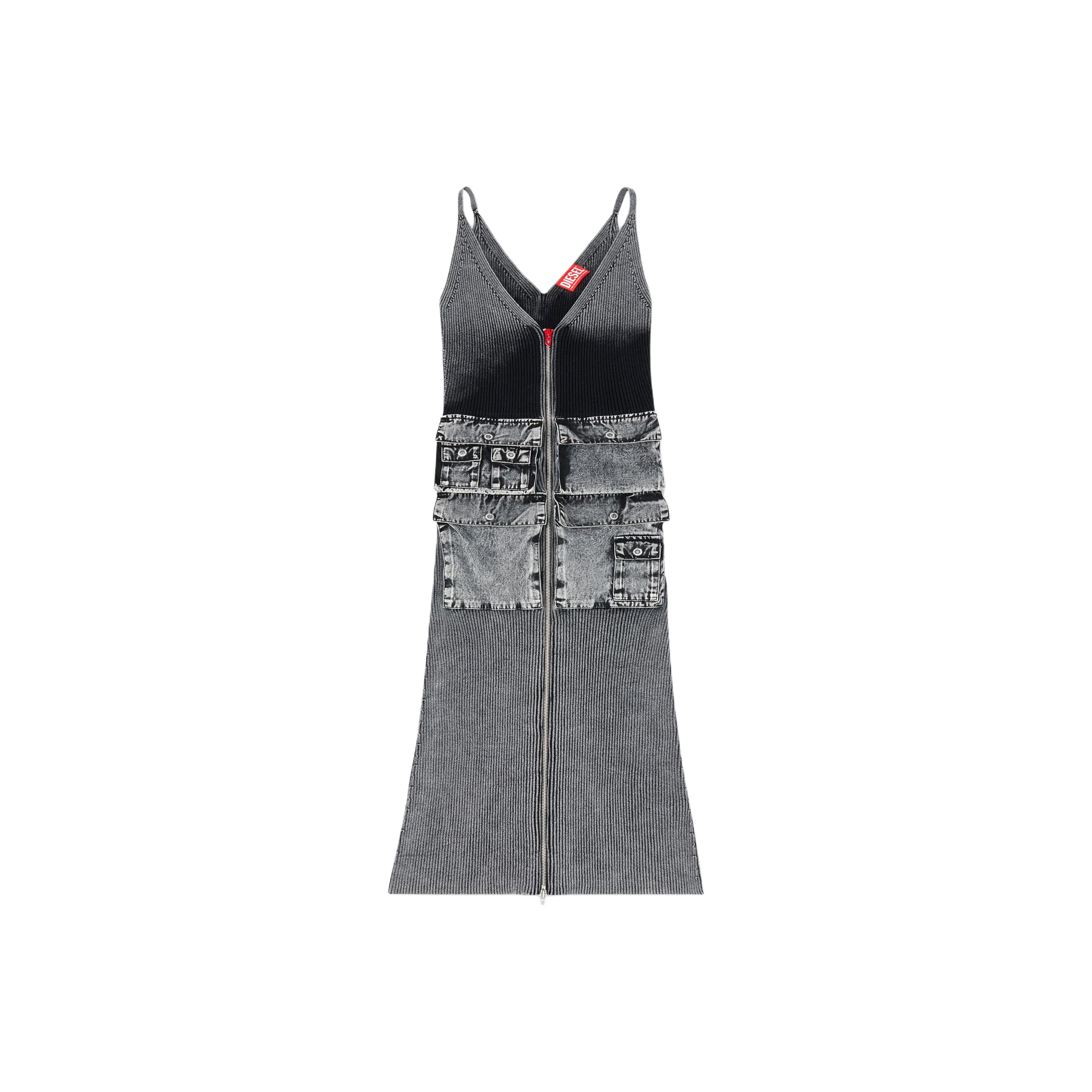 DIESEL M Melti V Neck Midi Dress