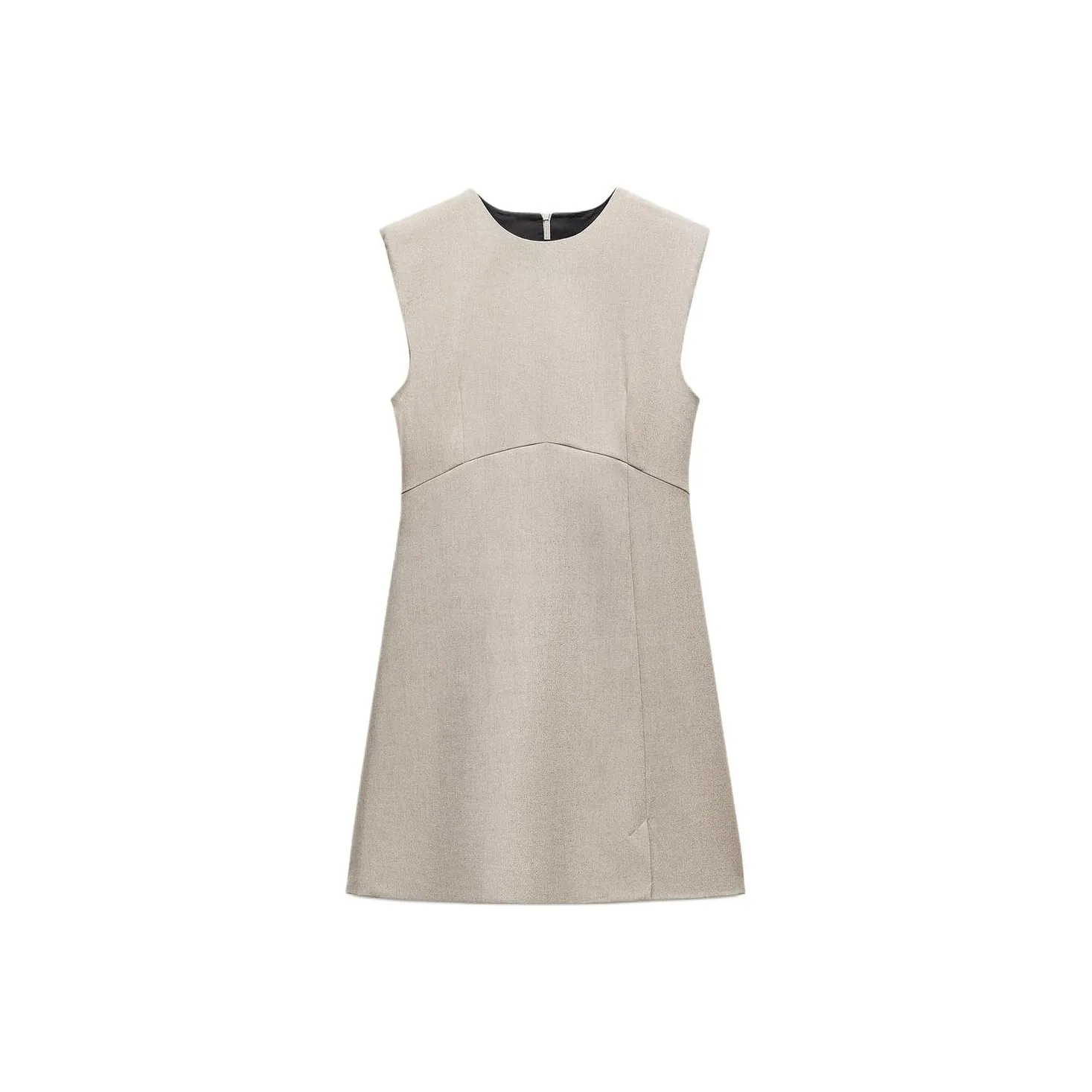 ZARA Без рукавов Платье Женское Серое