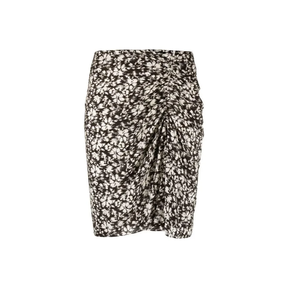 ISABEL MARANT Floral Printed Asymmetric Gathered Mini Skirt