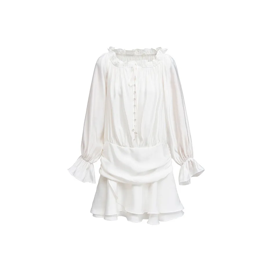 MISSHONEY MH Длинное платье с длинными рукавами женское белое