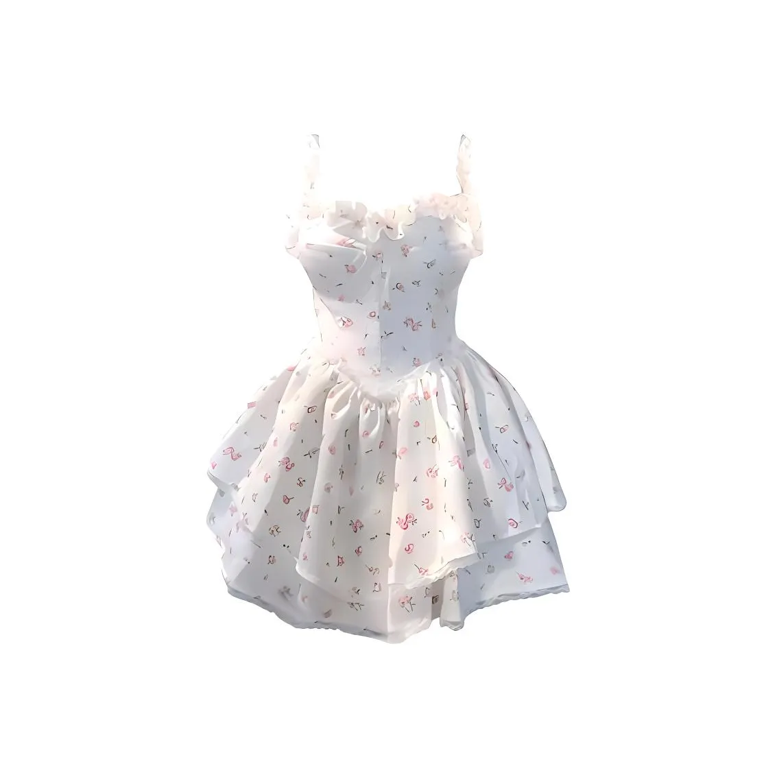 ZCDECO Slip Платье Женское Белое Цветочное