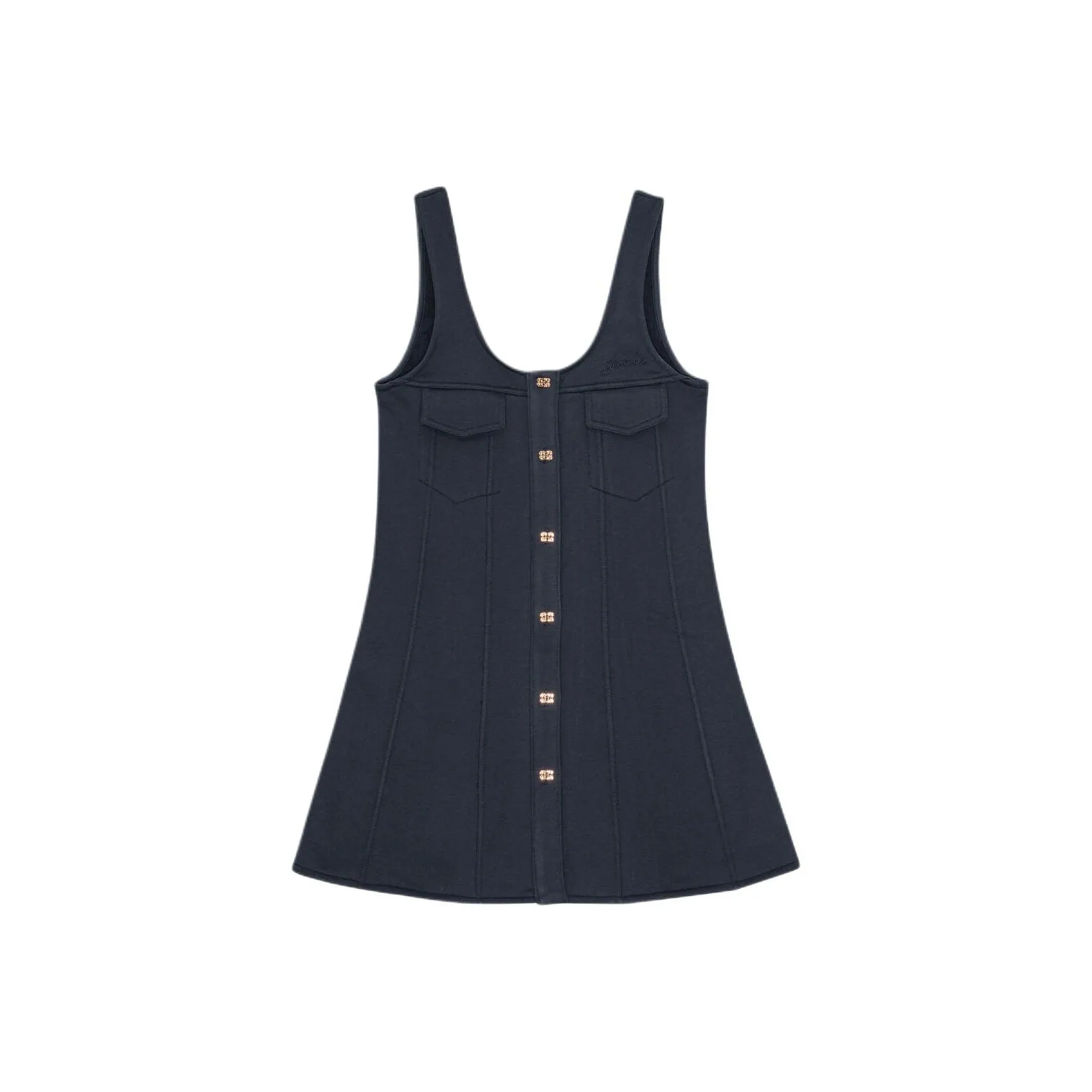 GANNI Slip Платье Женское Темно-синий