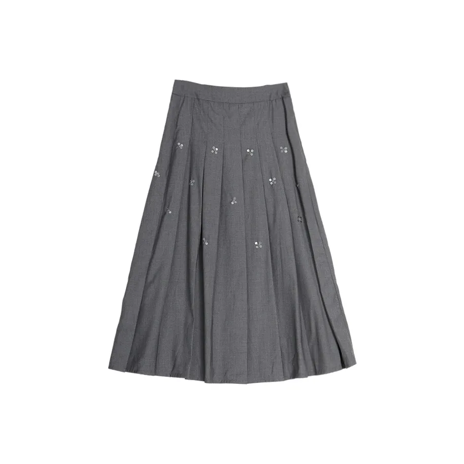 SETIROM Серый Женские Повседневные Длинные Юбки