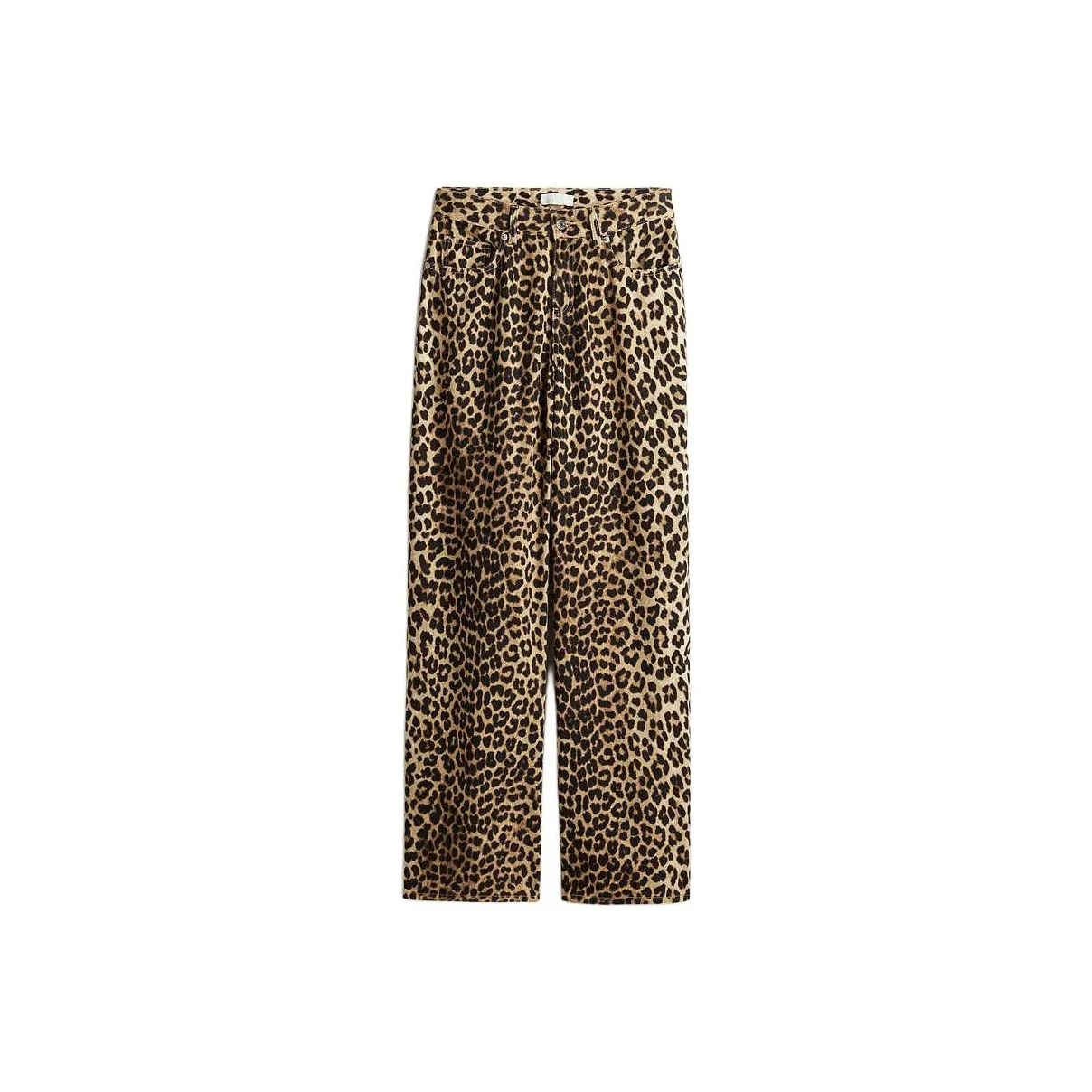 H&M Jeans Women's Beige/Leopard Print