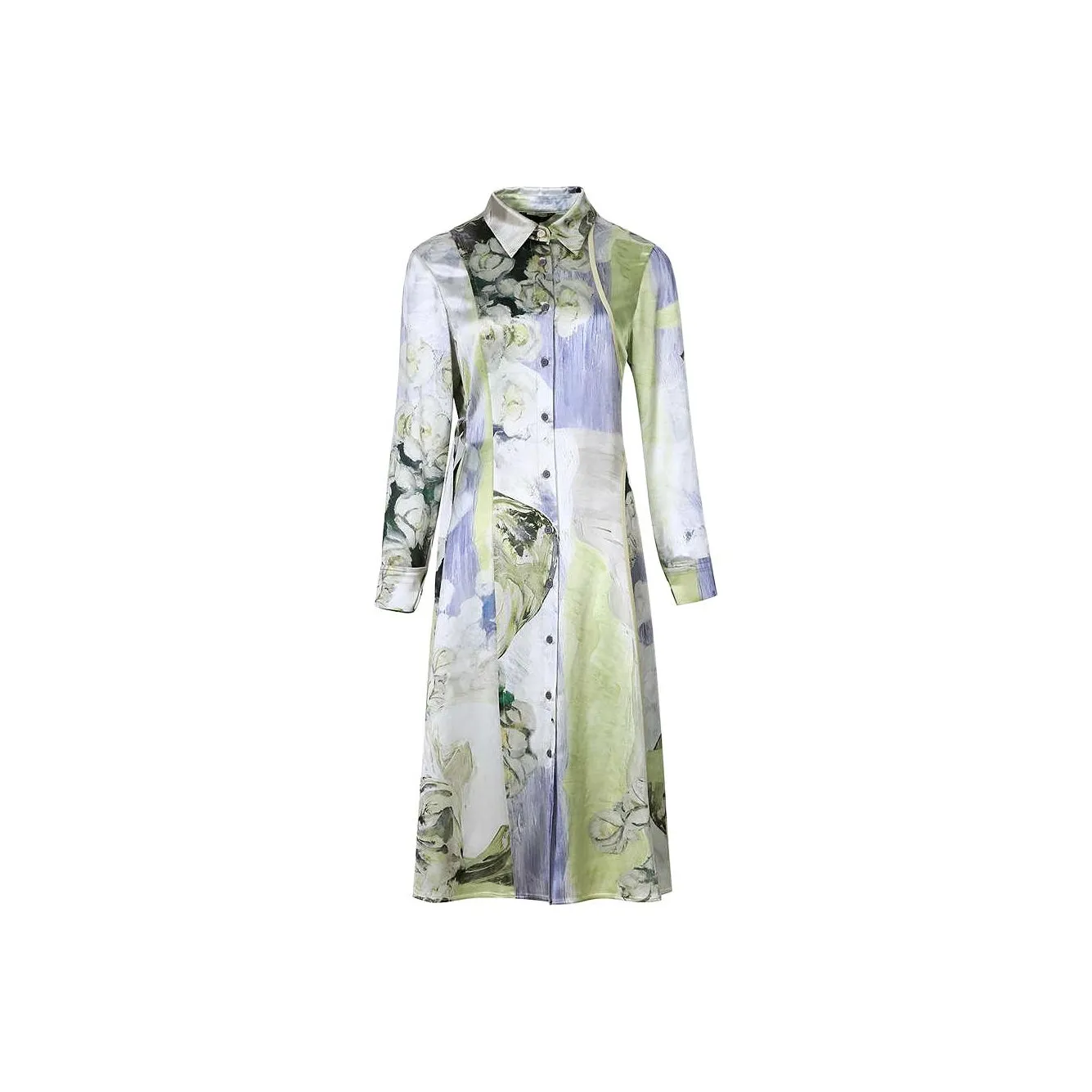 BBLLUUEE Long Sleeved Dress Women's Autumn Lunar Yellow