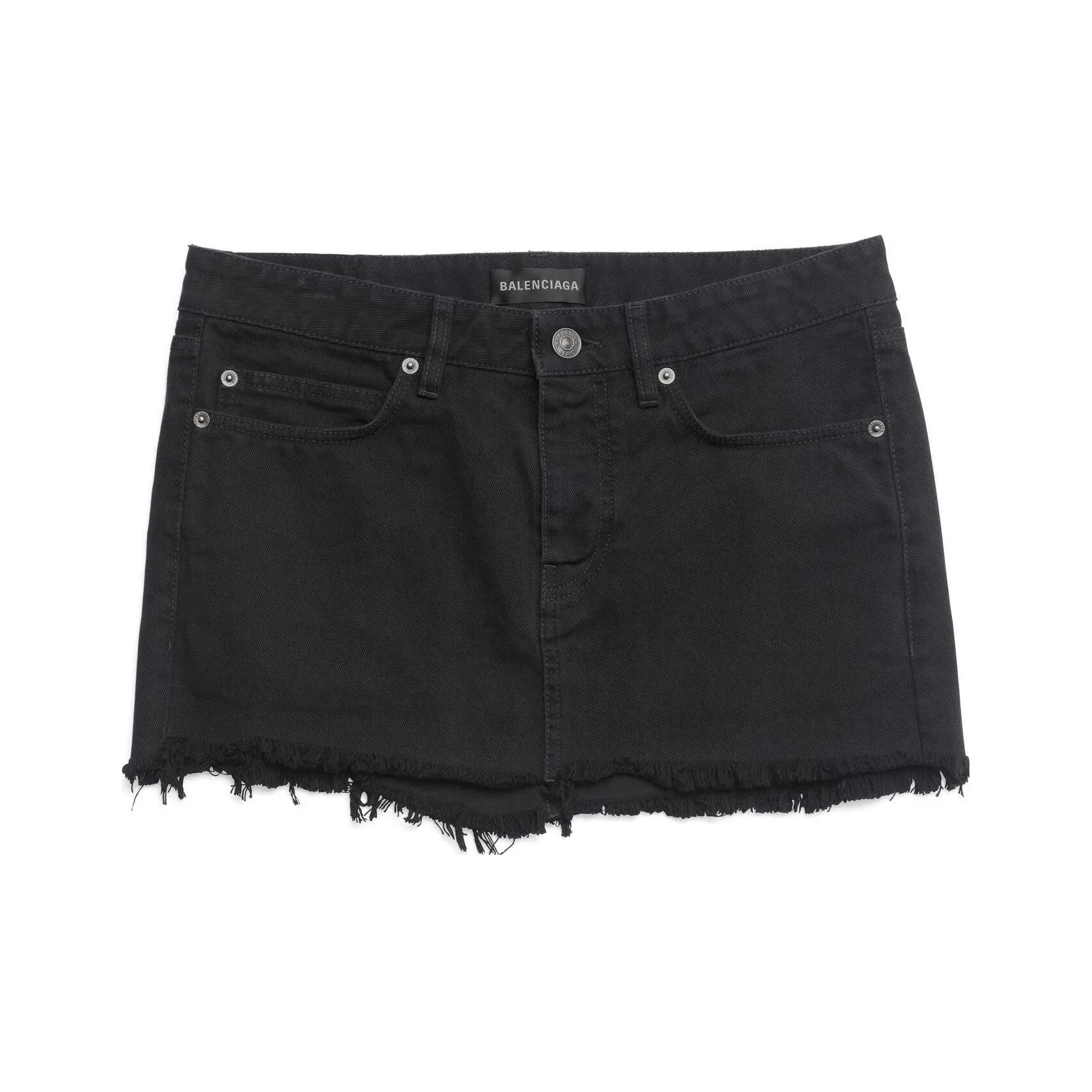 Balenciaga SS23 Denim Short Skirts Regular Women's Black