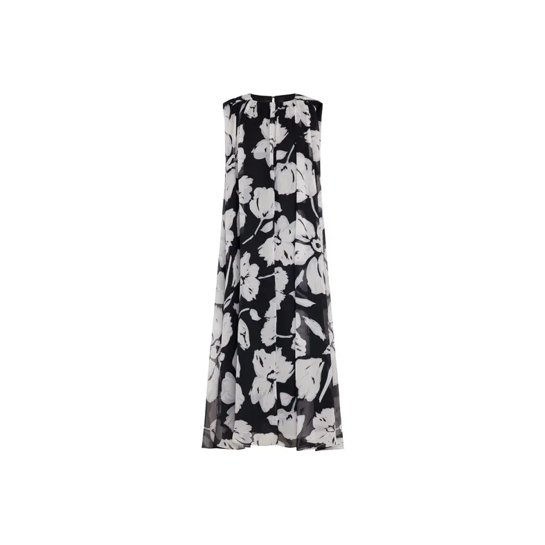 MEIYANG Sleeveless Dress Women's Floral Black
