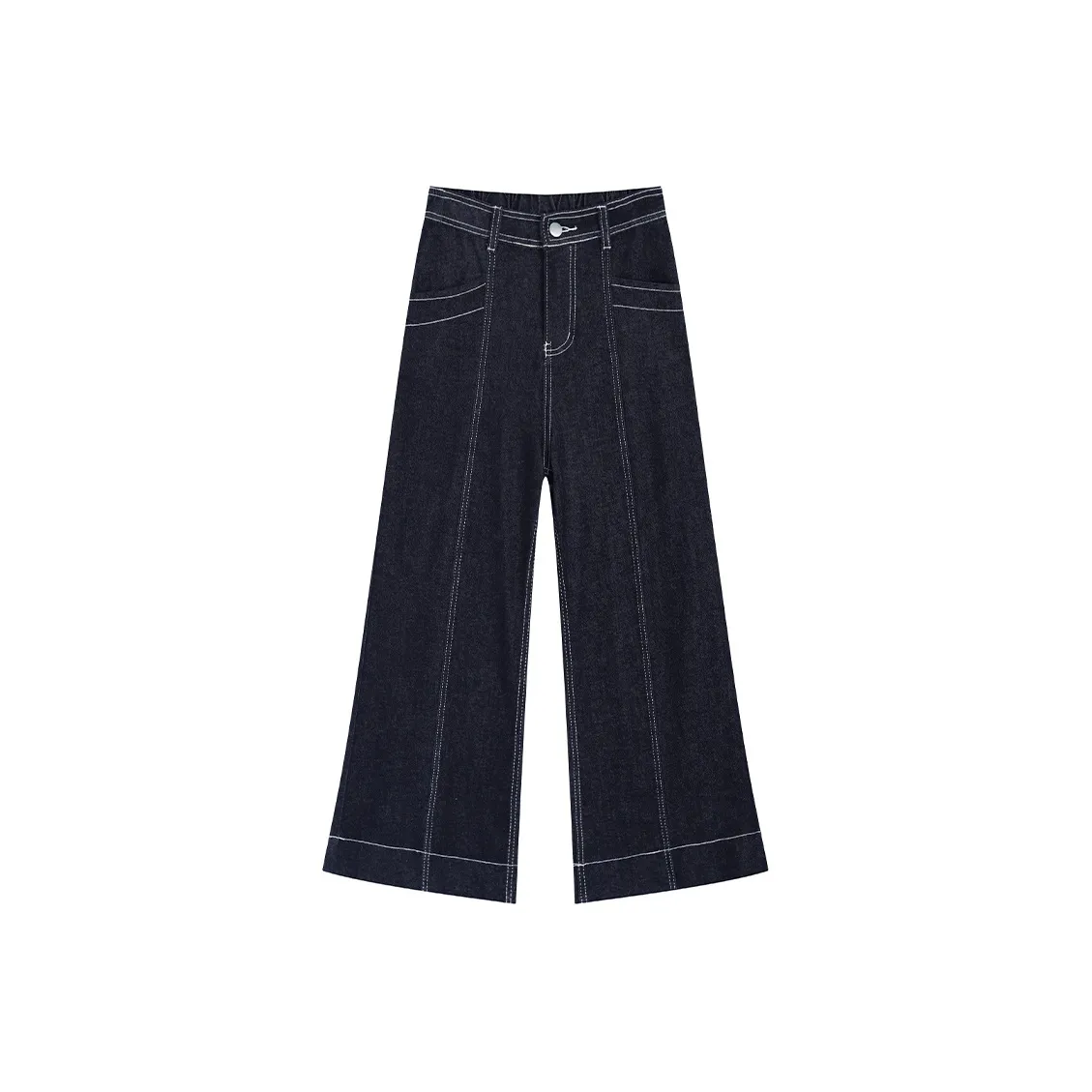 ETSE Jeans Women's Denim Blue Ankle Length