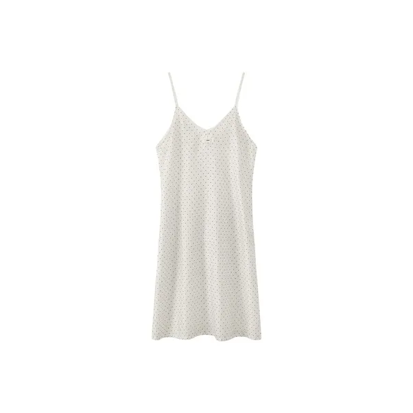CHUU Slip Dresses Women's White Polka Dot