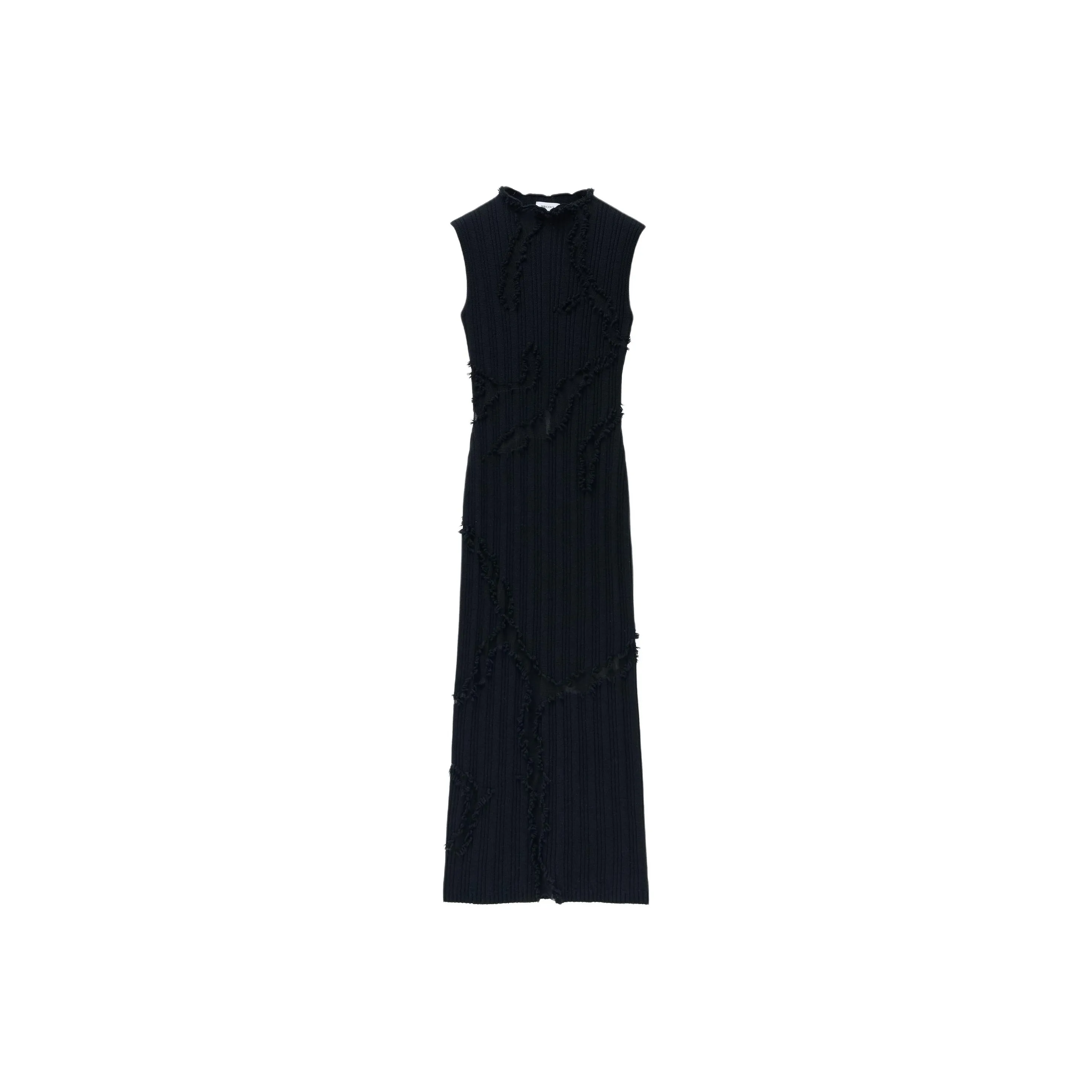 Alexander McQueen Distressed Detail Knit Midi Dress