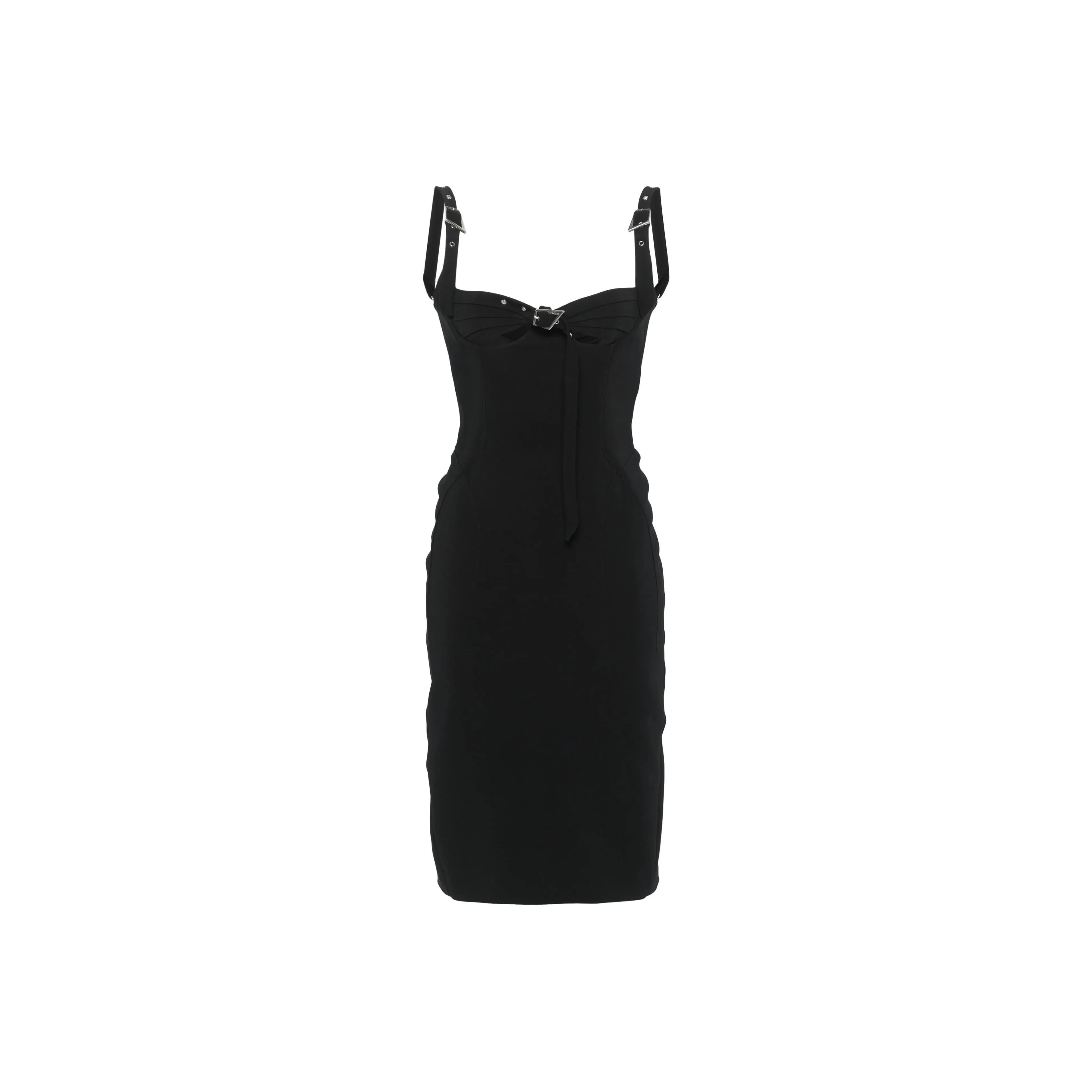 Mugler Bucked Bustier Midi Dress