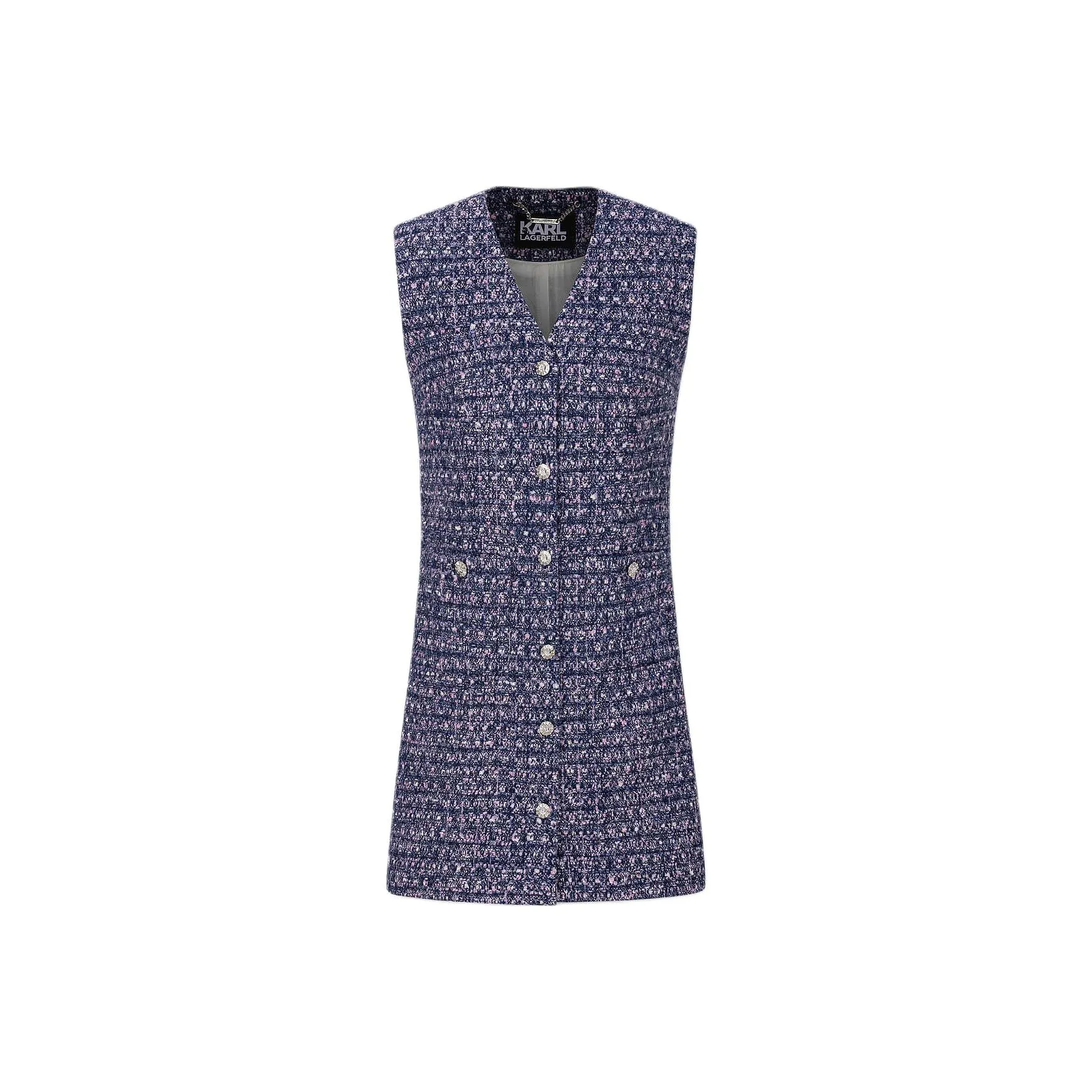 KARL LAGERFELD Без рукавов Платье Женское Фиолетовое