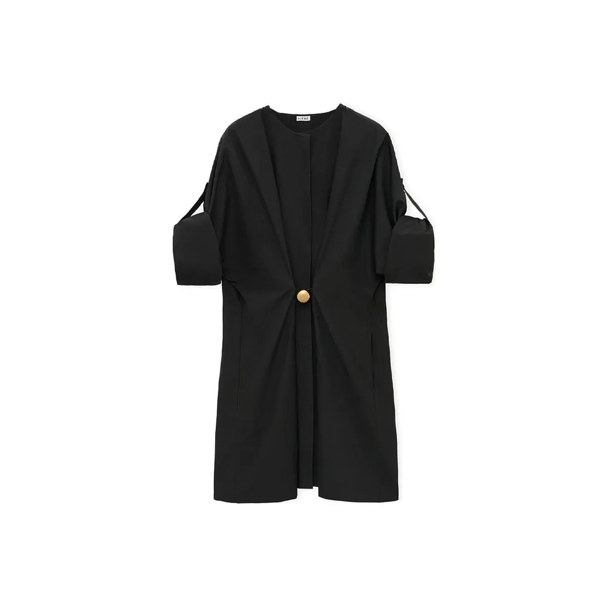 LOEWE Pebble Gather Detailed Mini Poplin Dress