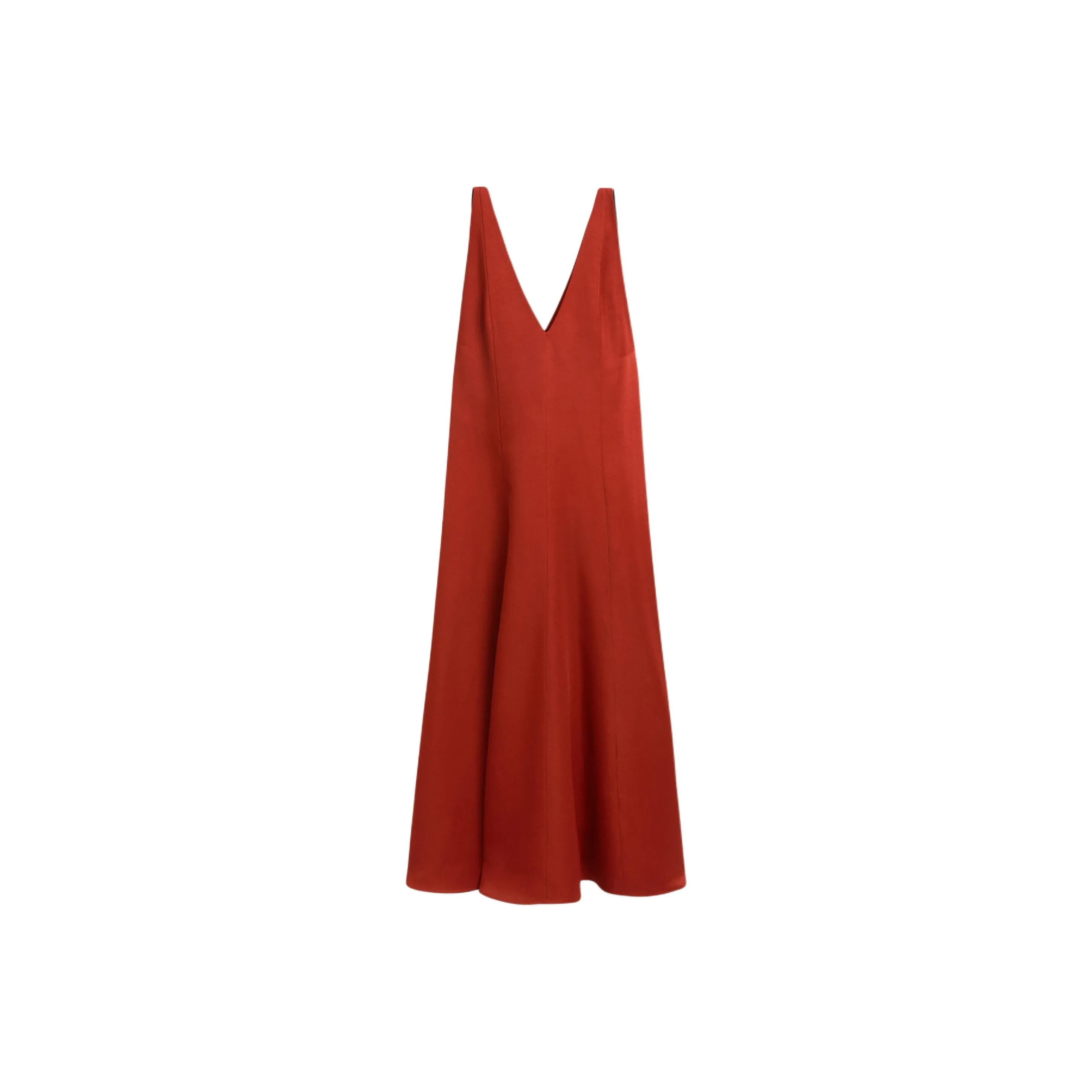 Massimo Dutti Sleeveless Dress Women's Terracotta