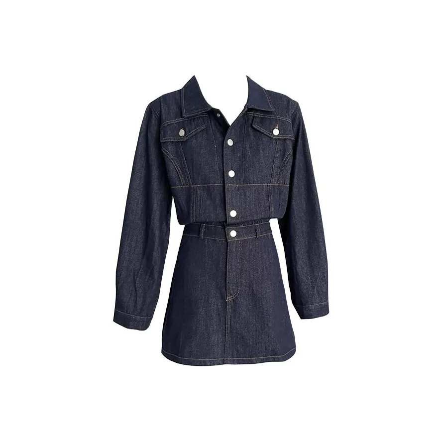 HUINIAN Длинное платье с длинными рукавами женское туманно-голубого цвета