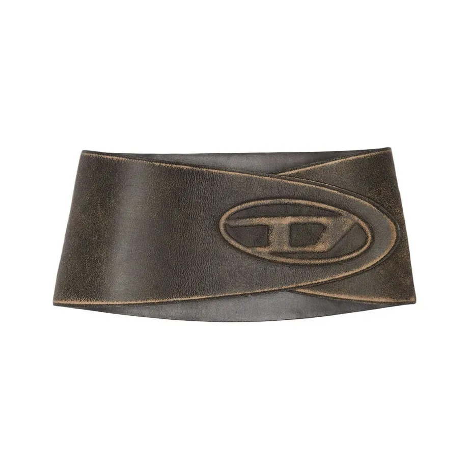 DIESEL Leather Short Skirts Women's Brown