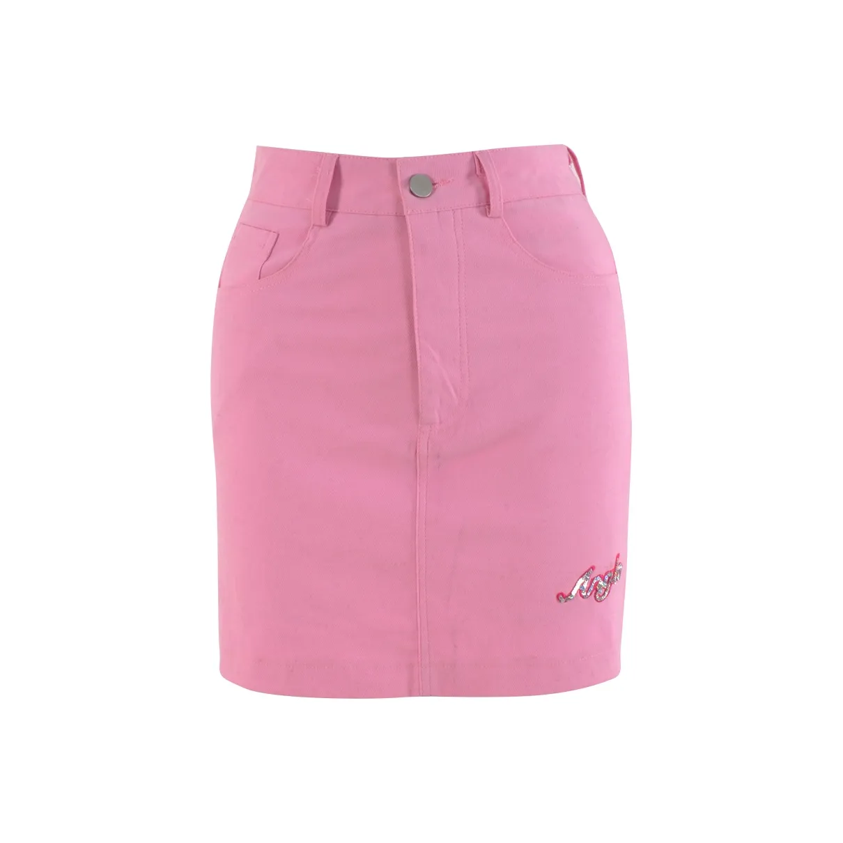 CLOUD SEASON Розовая Женская Джинсовая Короткая Юбка