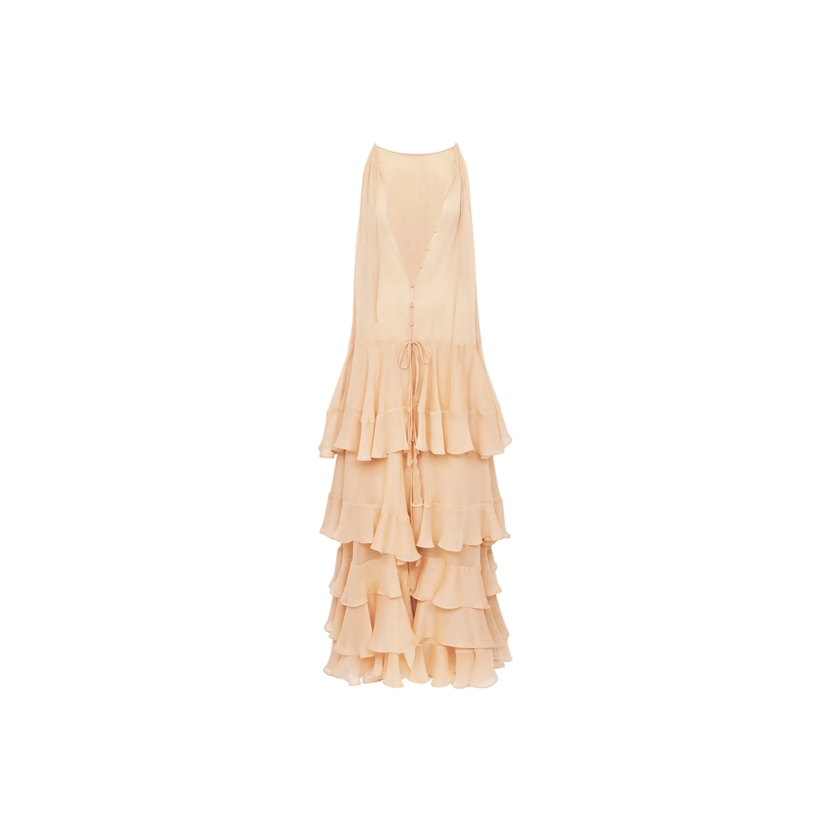 Chloé Tiered Ruffled Maxi Dress