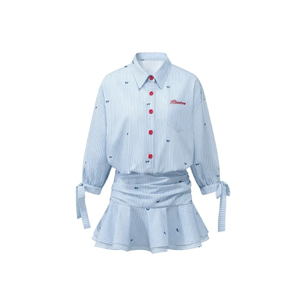 PLANE DRIFT Long Sleeved Dress Women's Blue