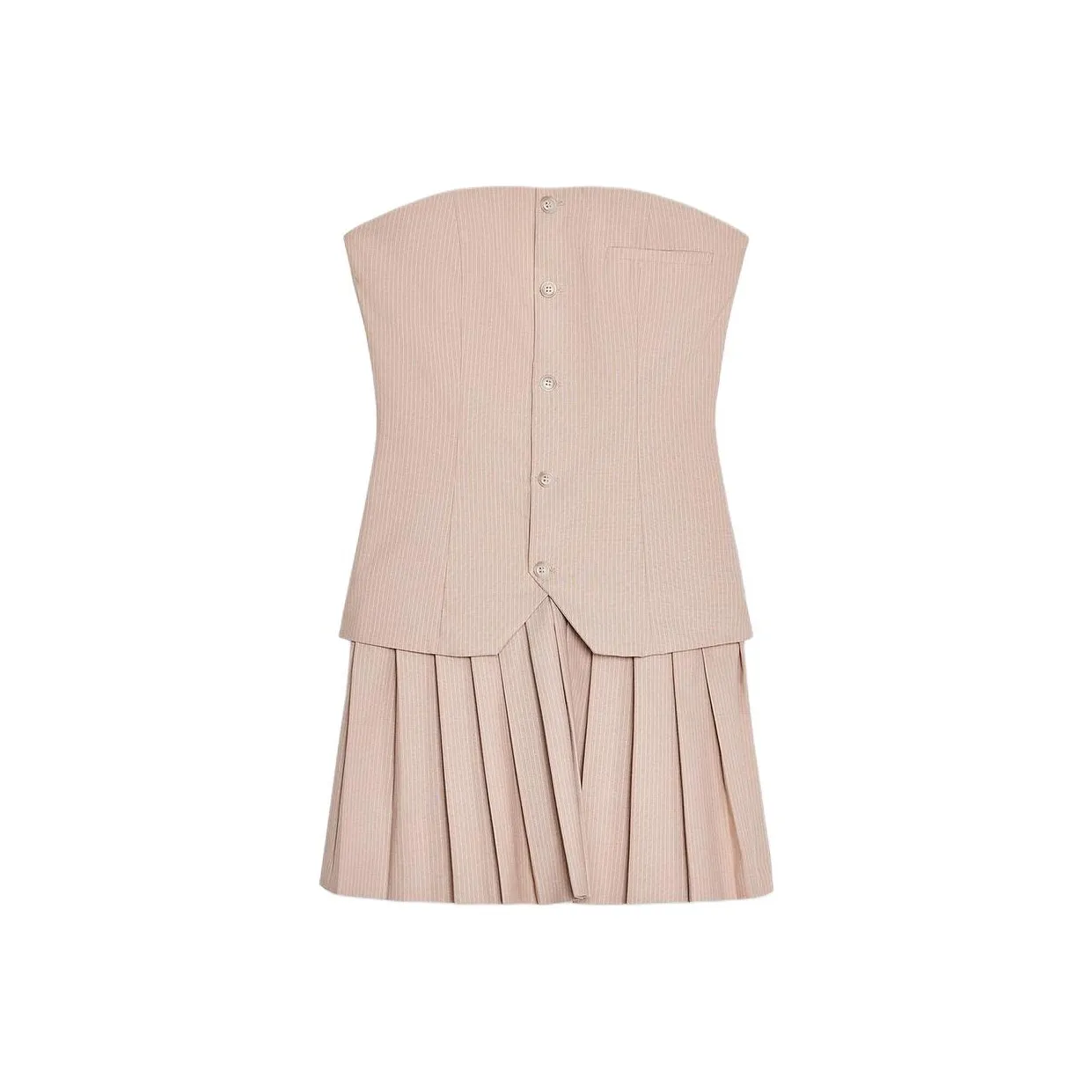 ZARA Sleeveless Dress Women's Light Peach Pink