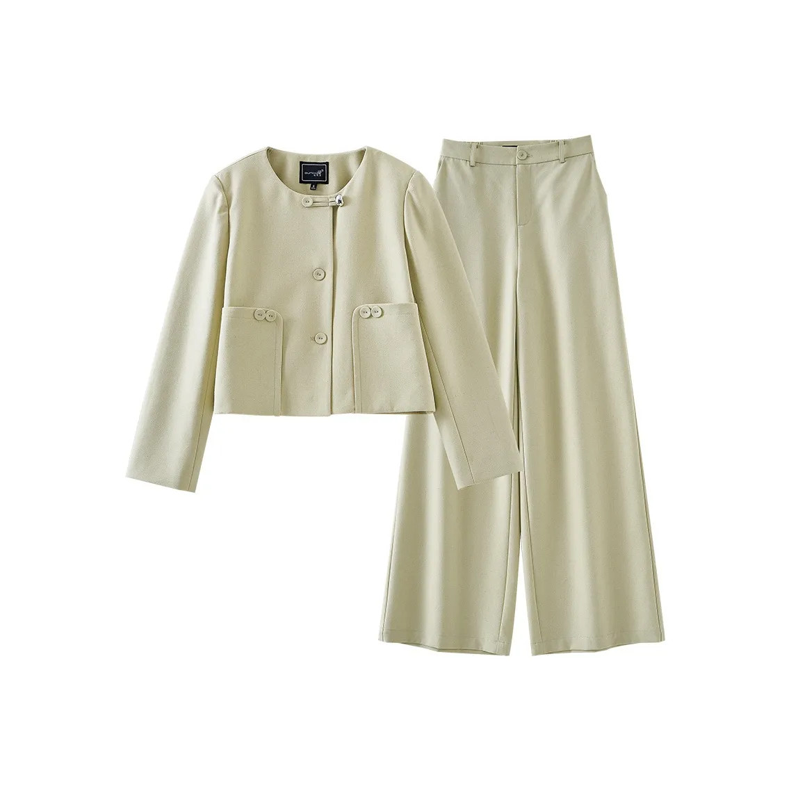 OUNIXUE Повседневный костюм женский светло-зеленый