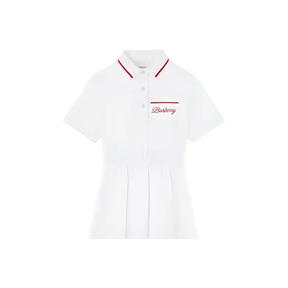 Burberry Белые Платья для Девочек