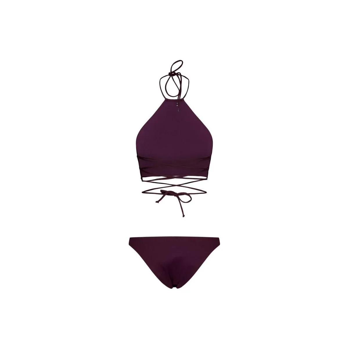 The Attico Halterneck Strap Two Piece Bikini Set