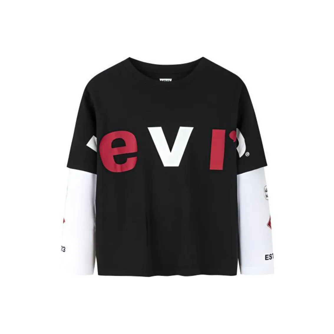 Levi's Длинный рукав Т-рубашка Черный Красота Подростки